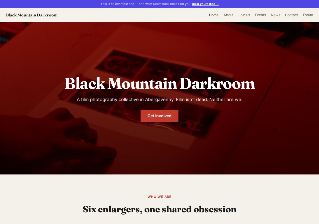 Black Mountain Darkroom — built with Natterio