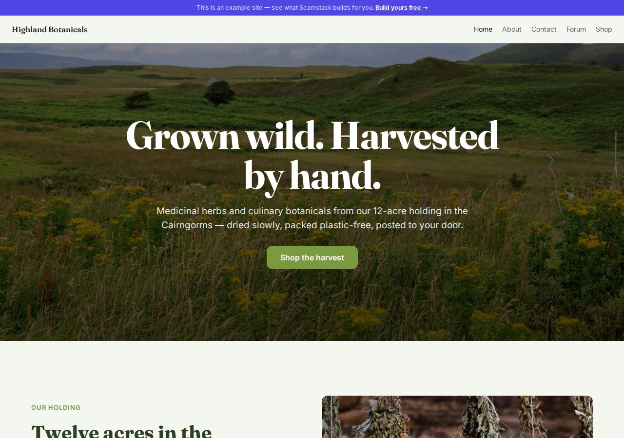 Highland Botanicals — built with Natterio
